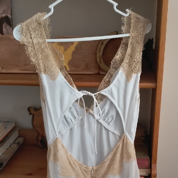 ASOS Cream and Tan Lace Chemise - Picture 6 of 8